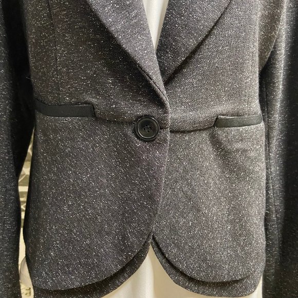 NWOT Blazer Charcoal Heather-Print Sz 12 - Picture 7 of 15
